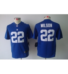 Youth Nike New York Giants 22 Wilson Blue Limited Jerseys Youth Nike New York Giants 22 Wilson Blue Limited Jerseys