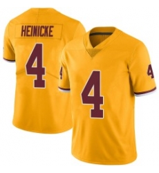 Men Washington 4 Taylor Heinicke Limited Color Rush Jersey Gold Men Washington 4 Taylor Heinicke Limited Color Rush Jersey Gold