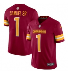 Men Washington Commanders 1 Deebo Samuel Sr Burgundy 2025 Vapor Limited Stitched Football Jersey Men Washington Commanders 1 Deebo Samuel Sr Burgundy 2025 Vapor Limited Stitched Football Jersey