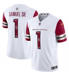 Men Washington Commanders 1 Deebo Samuel Sr White 2025 F U S E Vapor Limited Stitched Football Jersey