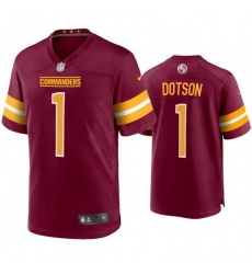 Men Washington Commanders 1 Jahan Dotson 2022 Burgundy Game Stitched Football Jersey Men Washington Commanders 1 Jahan Dotson 2022 Burgundy Game Stitched Football Jersey
