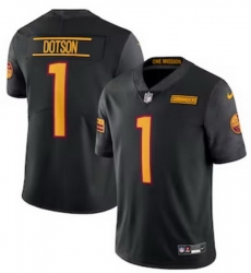 Men Washington Commanders 1 Jahan Dotson 90th Anniversary Black Vapor Limited Stitched Jersey Men Washington Commanders 1 Jahan Dotson 90th Anniversary Black Vapor Limited Stitched Jersey