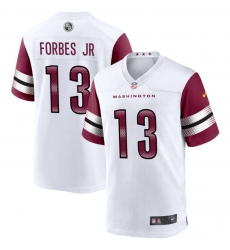 Men Washington Commanders 13 Emmanuel Forbes 2022 White Stitched Game Jersey Men Washington Commanders 13 Emmanuel Forbes 2022 White Stitched Game Jersey