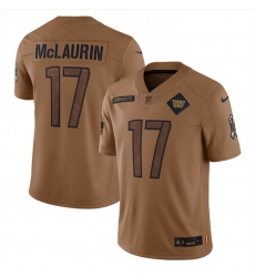 Men Washington Commanders 17 Terry McLaurin 2023 Brown Salute To Service Limited Stitched Football Jersey Men Washington Commanders 17 Terry McLaurin 2023 Brown Salute To Service Limited Stitched Football Jersey