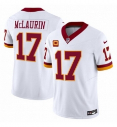 Men Washington Commanders 17 Terry McLaurin White 2025 FUSE With 4 star C Throwback Vapor Limited Football Stitched Jersey