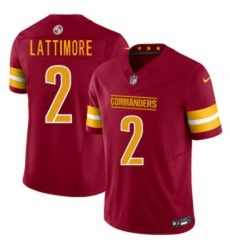 Men Washington Commanders 2 Marshon Lattimore Burgundy 2025 FUSE Vapor Limited Football Stitched Jersey