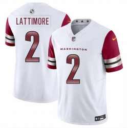 Men Washington Commanders 2 Marshon Lattimore White 2025 F U S E  Vapor Limited Stitched Football Jersey