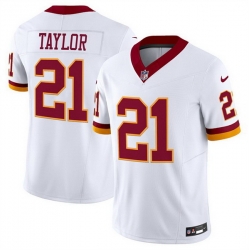 Men Washington Commanders 21 Sean Taylor White 2025 F U S E  Throwback Vapor Limited Stitched Football Jersey