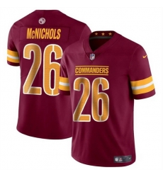 Men Washington Commanders 26 Jeremy McNichols Burgundy 2024 Vapor Limited Stitched Football Jersey Men Washington Commanders 26 Jeremy McNichols Burgundy 2024 Vapor Limited Stitched Football Jersey