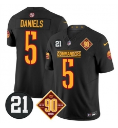 Men Washington Commanders 5 Jayden Daniels Black F U S E 90th 26 Sean Taylor Patch Vapor Limited Stitched Football Jersey Men Washington Commanders 5 Jayden Daniels Black F U S E 90th 26 Sean Taylor Patch Vapor Limited Stitched Football Jersey