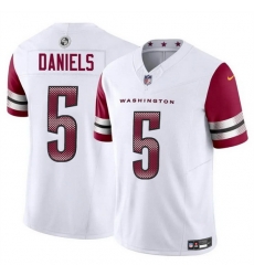 Men Washington Commanders 5 Jayden Daniels White 2024 Draft F U S E Vapor Limited Stitched Football Jersey Men Washington Commanders 5 Jayden Daniels White 2024 Draft F U S E Vapor Limited Stitched Football Jersey