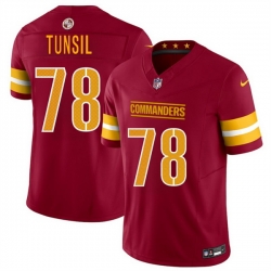 Men Washington Commanders 78 Laremy Tunsil Burgundy 2025 F U S E  Vapor Limited Stitched Football Jersey