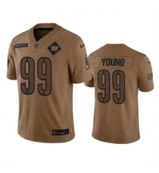 Men Washington Commanders 99 Chase Young 2023 Brown Salute To Service Limited Stitched Football Jersey Men Washington Commanders 99 Chase Young 2023 Brown Salute To Service Limited Stitched Football Jersey