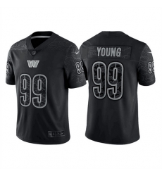 Men Washington Commanders 99 Chase Young Black Reflective Limited Stitched Football Jersey Men Washington Commanders 99 Chase Young Black Reflective Limited Stitched Football Jersey