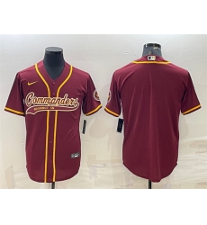 Men Washington Commanders Blank Burgundy With Patch Cool Base Stitched Baseball Jersey Men Washington Commanders Blank Burgundy With Patch Cool Base Stitched Baseball Jersey