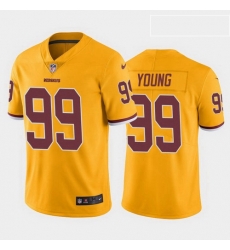 Men Washington Redskins 99 Chase Young Color Rush Limited Jersey Gold Men Washington Redskins 99 Chase Young Color Rush Limited Jersey Gold