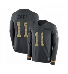 Mens Nike Washington Redskins 11 Alex Smith Limited Black Salute to Service Therma Long Sleeve NFL Jersey Mens Nike Washington Redskins 11 Alex Smith Limited Black Salute to Service Therma Long Sleeve NFL Jersey