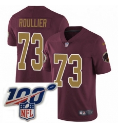 Mens Nike Washington Redskins 73 Chase Roullier Burgundy Red Gold Number Alternate 80TH Anniversary Vapor Untouchable Limited Stitched 100th anniversary Ne Mens Nike Washington Redskins 73 Chase Roullier Burgundy Red Gold Number Alternate 80TH Anniversary Vapor Untouchable Limited Stitched 100th anniversary Ne