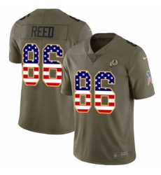 Mens Nike Washington Redskins 86 Jordan Reed Limited OliveUSA Flag 2017 Salute to Service NFL Jersey Mens Nike Washington Redskins 86 Jordan Reed Limited OliveUSA Flag 2017 Salute to Service NFL Jersey