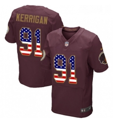 Mens Nike Washington Redskins 91 Ryan Kerrigan Elite Burgundy Red Alternate USA Flag Fashion NFL Jersey Mens Nike Washington Redskins 91 Ryan Kerrigan Elite Burgundy Red Alternate USA Flag Fashion NFL Jersey