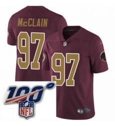 Mens Nike Washington Redskins 97 Terrell McClain Burgundy RedGold Number Alternate 80TH Anniversary Vapor Untouchable Limited Stitched 100th anniversary Ne Mens Nike Washington Redskins 97 Terrell McClain Burgundy RedGold Number Alternate 80TH Anniversary Vapor Untouchable Limited Stitched 100th anniversary Ne