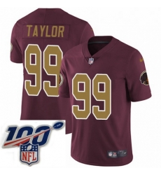 Mens Nike Washington Redskins 99 Phil Taylor Burgundy RedGold Number Alternate 80TH Anniversary Vapor Untouchable Limited Stitched 100th anniversary Neck P Mens Nike Washington Redskins 99 Phil Taylor Burgundy RedGold Number Alternate 80TH Anniversary Vapor Untouchable Limited Stitched 100th anniversary Neck P
