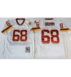 Mitchell&Ness Redskins 68 Russ Grimm White Throwback Stitched NFL Jersey Mitchell&Ness Redskins 68 Russ Grimm White Throwback Stitched NFL Jersey