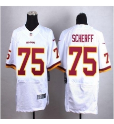 New Washington Redskins #75 Brandon Scherff White Men Stitched NFL Elite Jersey New Washington Redskins #75 Brandon Scherff White Men Stitched NFL Elite Jersey