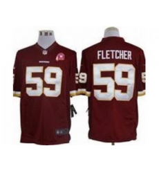 Nike NFL Washington Redskins #59 London Fletcher Red Jersey W 80TH Pa-tch(Limited) Nike NFL Washington Redskins #59 London Fletcher Red Jersey W 80TH Pa-tch(Limited)