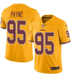 Nike Redskins #95 Da Ron Payne Gold Mens Stitched NFL Limited Rush Jersey Nike Redskins #95 Da Ron Payne Gold Mens Stitched NFL Limited Rush Jersey