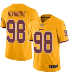 Nike Redskins #98 Matt Ioannidis Gold Men Stitched NFL Limited Rush Jersey Nike Redskins #98 Matt Ioannidis Gold Men Stitched NFL Limited Rush Jersey