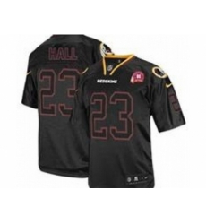 Nike Washington Redskins 23 DeAngelo Hall Black Elite 80TH Patch Lights Out NFL Jersey Nike Washington Redskins 23 DeAngelo Hall Black Elite 80TH Patch Lights Out NFL Jersey