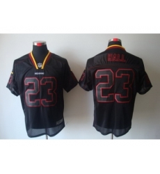 Nike Washington Redskins 23 DeAngelo Hall Black Elite Lights Out NFL Jersey