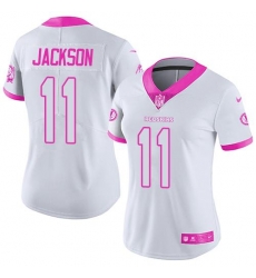 Nike Redskins #11 DeSean Jackson White Pink Womens Stitched NFL Limited Rush Fashion Jersey Nike Redskins #11 DeSean Jackson White Pink Womens Stitched NFL Limited Rush Fashion Jersey