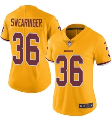 Nike Redskins #36 D J Swearinger Gold Womens Stitched NFL Limited Rush Jersey Nike Redskins #36 D J Swearinger Gold Womens Stitched NFL Limited Rush Jersey