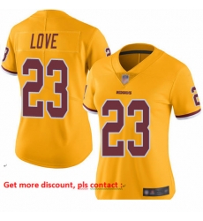 Redskins 23 Bryce Love Gold Women Stitched Football Limited Rush Jersey Redskins 23 Bryce Love Gold Women Stitched Football Limited Rush Jersey