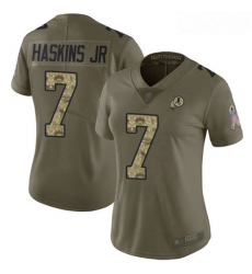 Redskins #7 Dwayne Haskins Jr Olive Camo Women Stitched Football Limited 2017 Salute to Service Jersey Redskins #7 Dwayne Haskins Jr Olive Camo Women Stitched Football Limited 2017 Salute to Service Jersey