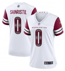Women Nike Washington Commanders Mike Sainristil Burgundy #0 White F U S E Jersey Women Nike Washington Commanders Mike Sainristil Burgundy #0 White F U S E Jersey