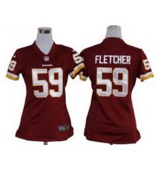 Women Nike Washington Redskins 59# London Fletcher Red Nike NFL Jerseys Women Nike Washington Redskins 59# London Fletcher Red Nike NFL Jerseys