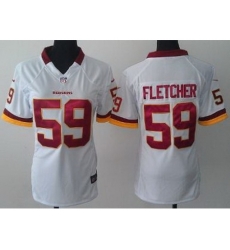 Women Nike Washington Redskins 59 London Fletcher White NFL Jerseys Women Nike Washington Redskins 59 London Fletcher White NFL Jerseys