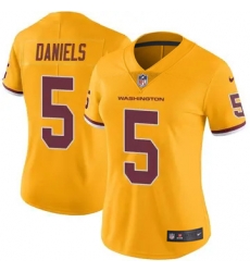 Women Washington Commanders 5 Jayden Daniels Burgundy Rush Stitched Football Jersey Women Washington Commanders 5 Jayden Daniels Burgundy Rush Stitched Football Jersey