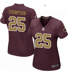 Womens Nike Washington Redskins 25 Chris Thompson Game Burgundy RedGold Number Alternate 80TH Anniversary NFL Jersey Womens Nike Washington Redskins 25 Chris Thompson Game Burgundy RedGold Number Alternate 80TH Anniversary NFL Jersey