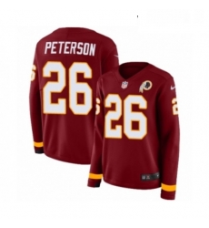 Womens Nike Washington Redskins 26 Adrian Peterson Limited Burgundy Therma Long Sleeve NFL Jersey Womens Nike Washington Redskins 26 Adrian Peterson Limited Burgundy Therma Long Sleeve NFL Jersey