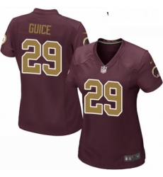 Womens Nike Washington Redskins 29 Derrius Guice Game Burgundy RedGold Number Alternate 80TH Anniversary NFL Jersey Womens Nike Washington Redskins 29 Derrius Guice Game Burgundy RedGold Number Alternate 80TH Anniversary NFL Jersey