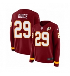 Womens Nike Washington Redskins 29 Derrius Guice Limited Burgundy Therma Long Sleeve NFL Jersey Womens Nike Washington Redskins 29 Derrius Guice Limited Burgundy Therma Long Sleeve NFL Jersey