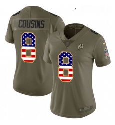 Womens Nike Washington Redskins 8 Kirk Cousins Limited OliveUSA Flag 2017 Salute to Service NFL Jersey Womens Nike Washington Redskins 8 Kirk Cousins Limited OliveUSA Flag 2017 Salute to Service NFL Jersey