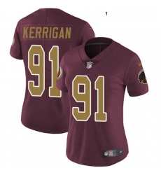Womens Nike Washington Redskins 91 Ryan Kerrigan Burgundy RedGold Number Alternate 80TH Anniversary Vapor Untouchable Limited Player NFL Jersey Womens Nike Washington Redskins 91 Ryan Kerrigan Burgundy RedGold Number Alternate 80TH Anniversary Vapor Untouchable Limited Player NFL Jersey