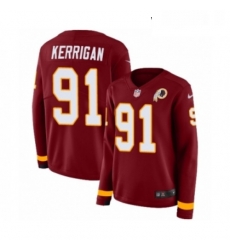 Womens Nike Washington Redskins 91 Ryan Kerrigan Limited Burgundy Therma Long Sleeve NFL Jersey Womens Nike Washington Redskins 91 Ryan Kerrigan Limited Burgundy Therma Long Sleeve NFL Jersey