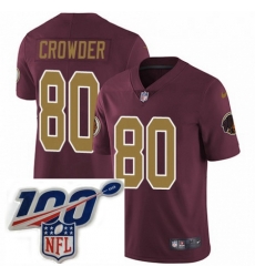 Youth Nike Washington Redskins 80 Jamison Crowder Burgundy RedGold Number Alternate 80TH Anniversary Vapor Untouchable Limited Stitched 100th anniversary N Youth Nike Washington Redskins 80 Jamison Crowder Burgundy RedGold Number Alternate 80TH Anniversary Vapor Untouchable Limited Stitched 100th anniversary N