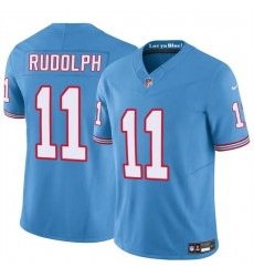 Men Tennessee Titans 11 Mason Rudolph Blue 2024 F U S E Throwback Vapor Limited Stitched Football Jersey Men Tennessee Titans 11 Mason Rudolph Blue 2024 F U S E Throwback Vapor Limited Stitched Football Jersey